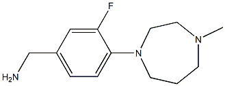 [3-fluoro-4-(4-methyl-1,4-diazepan-1-yl)phenyl]methanamine Structure