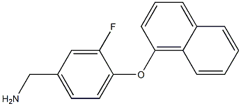 [3-fluoro-4-(naphthalen-1-yloxy)phenyl]methanamine Struktur