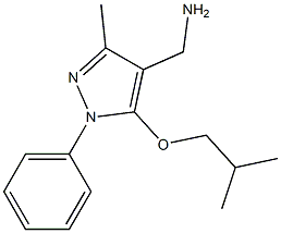 [3-methyl-5-(2-methylpropoxy)-1-phenyl-1H-pyrazol-4-yl]methanamine Structure