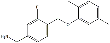 [4-(2,5-dimethylphenoxymethyl)-3-fluorophenyl]methanamine Structure