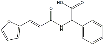 {[(2E)-3-(2-furyl)prop-2-enoyl]amino}(phenyl)acetic acid 化学構造式
