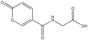 {[(2-oxo-2H-pyran-5-yl)carbonyl]amino}acetic acid Struktur