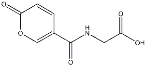 {[(2-oxo-2H-pyran-5-yl)carbonyl]amino}acetic acid Structure