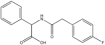 {[(4-fluorophenyl)acetyl]amino}(phenyl)acetic acid Struktur