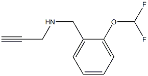 {[2-(difluoromethoxy)phenyl]methyl}(prop-2-yn-1-yl)amine 结构式