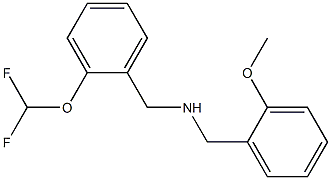 {[2-(difluoromethoxy)phenyl]methyl}[(2-methoxyphenyl)methyl]amine 化学構造式