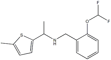{[2-(difluoromethoxy)phenyl]methyl}[1-(5-methylthiophen-2-yl)ethyl]amine Struktur