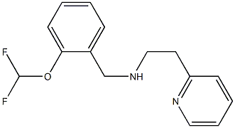 {[2-(difluoromethoxy)phenyl]methyl}[2-(pyridin-2-yl)ethyl]amine,,结构式