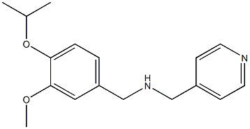 {[3-methoxy-4-(propan-2-yloxy)phenyl]methyl}(pyridin-4-ylmethyl)amine,,结构式