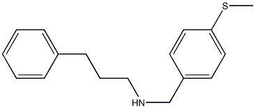 {[4-(methylsulfanyl)phenyl]methyl}(3-phenylpropyl)amine,,结构式