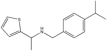 {[4-(propan-2-yl)phenyl]methyl}[1-(thiophen-2-yl)ethyl]amine 化学構造式