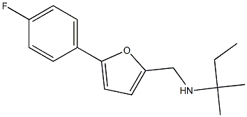 {[5-(4-fluorophenyl)furan-2-yl]methyl}(2-methylbutan-2-yl)amine,,结构式