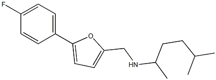 {[5-(4-fluorophenyl)furan-2-yl]methyl}(5-methylhexan-2-yl)amine Struktur
