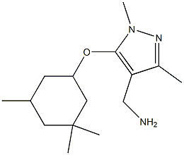 {1,3-dimethyl-5-[(3,3,5-trimethylcyclohexyl)oxy]-1H-pyrazol-4-yl}methanamine 结构式