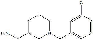 {1-[(3-chlorophenyl)methyl]piperidin-3-yl}methanamine Structure