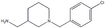 {1-[(4-chlorophenyl)methyl]piperidin-3-yl}methanamine Struktur