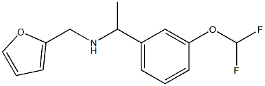 {1-[3-(difluoromethoxy)phenyl]ethyl}(furan-2-ylmethyl)amine 结构式