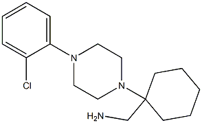 {1-[4-(2-chlorophenyl)piperazin-1-yl]cyclohexyl}methanamine 化学構造式