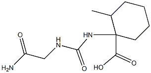 1-({[(2-amino-2-oxoethyl)amino]carbonyl}amino)-2-methylcyclohexanecarboxylic acid Structure