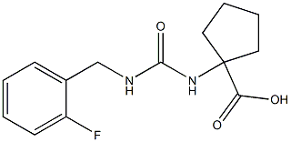 1-({[(2-fluorophenyl)methyl]carbamoyl}amino)cyclopentane-1-carboxylic acid 结构式