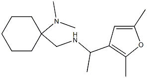 1-({[1-(2,5-dimethylfuran-3-yl)ethyl]amino}methyl)-N,N-dimethylcyclohexan-1-amine,,结构式