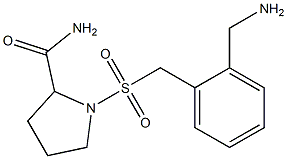 1-({[2-(aminomethyl)phenyl]methane}sulfonyl)pyrrolidine-2-carboxamide Structure