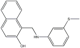 1-({[3-(methylsulfanyl)phenyl]amino}methyl)naphthalen-2-ol Structure