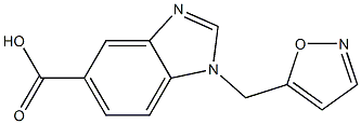 1-(1,2-oxazol-5-ylmethyl)-1H-1,3-benzodiazole-5-carboxylic acid Struktur