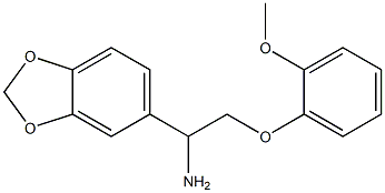1-(1,3-benzodioxol-5-yl)-2-(2-methoxyphenoxy)ethanamine Struktur