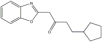 1-(1,3-benzoxazol-2-yl)-4-cyclopentylbutan-2-one Structure