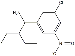 1-(1-amino-2-ethylbutyl)-3-chloro-5-nitrobenzene,,结构式