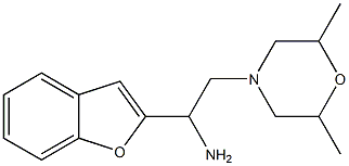 1-(1-benzofuran-2-yl)-2-(2,6-dimethylmorpholin-4-yl)ethan-1-amine,,结构式