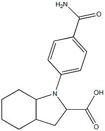 1-(4-carbamoylphenyl)-octahydro-1H-indole-2-carboxylic acid