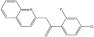 1-(4-chloro-2-fluorophenyl)-2-(quinolin-2-yl)ethan-1-one 结构式