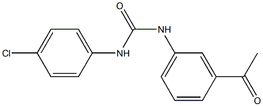 1-(4-chlorophenyl)-3-(3-acetylphenyl)urea Struktur