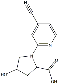 1-(4-cyanopyridin-2-yl)-4-hydroxypyrrolidine-2-carboxylic acid Structure
