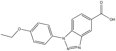 1-(4-ethoxyphenyl)-1H-1,2,3-benzotriazole-5-carboxylic acid 结构式