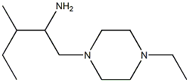 1-(4-ethylpiperazin-1-yl)-3-methylpentan-2-amine 化学構造式