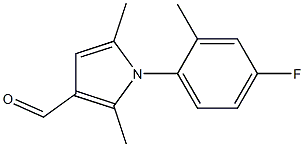 1-(4-fluoro-2-methylphenyl)-2,5-dimethyl-1H-pyrrole-3-carbaldehyde Struktur