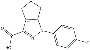 1-(4-fluorophenyl)-1H,4H,5H,6H-cyclopenta[c]pyrazole-3-carboxylic acid 结构式