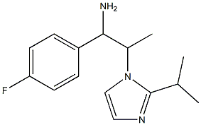 1-(4-fluorophenyl)-2-[2-(propan-2-yl)-1H-imidazol-1-yl]propan-1-amine 结构式