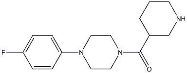 1-(4-fluorophenyl)-4-(piperidin-3-ylcarbonyl)piperazine,,结构式