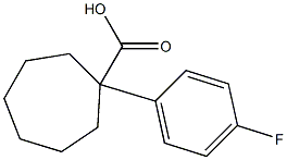 1-(4-fluorophenyl)cycloheptane-1-carboxylic acid 结构式