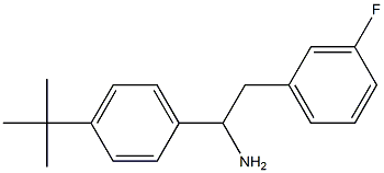 1-(4-tert-butylphenyl)-2-(3-fluorophenyl)ethan-1-amine 化学構造式