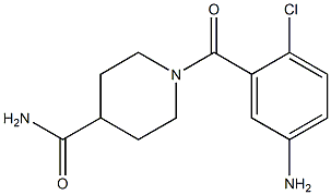 1-(5-amino-2-chlorobenzoyl)piperidine-4-carboxamide 化学構造式