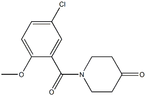 1-(5-chloro-2-methoxybenzoyl)piperidin-4-one Structure