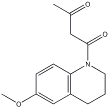 1-(6-methoxy-1,2,3,4-tetrahydroquinolin-1-yl)butane-1,3-dione Struktur