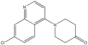 1-(7-chloroquinolin-4-yl)piperidin-4-one 结构式