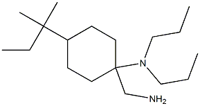 1-(aminomethyl)-4-(2-methylbutan-2-yl)-N,N-dipropylcyclohexan-1-amine|