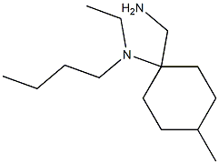 1-(aminomethyl)-N-butyl-N-ethyl-4-methylcyclohexan-1-amine 结构式